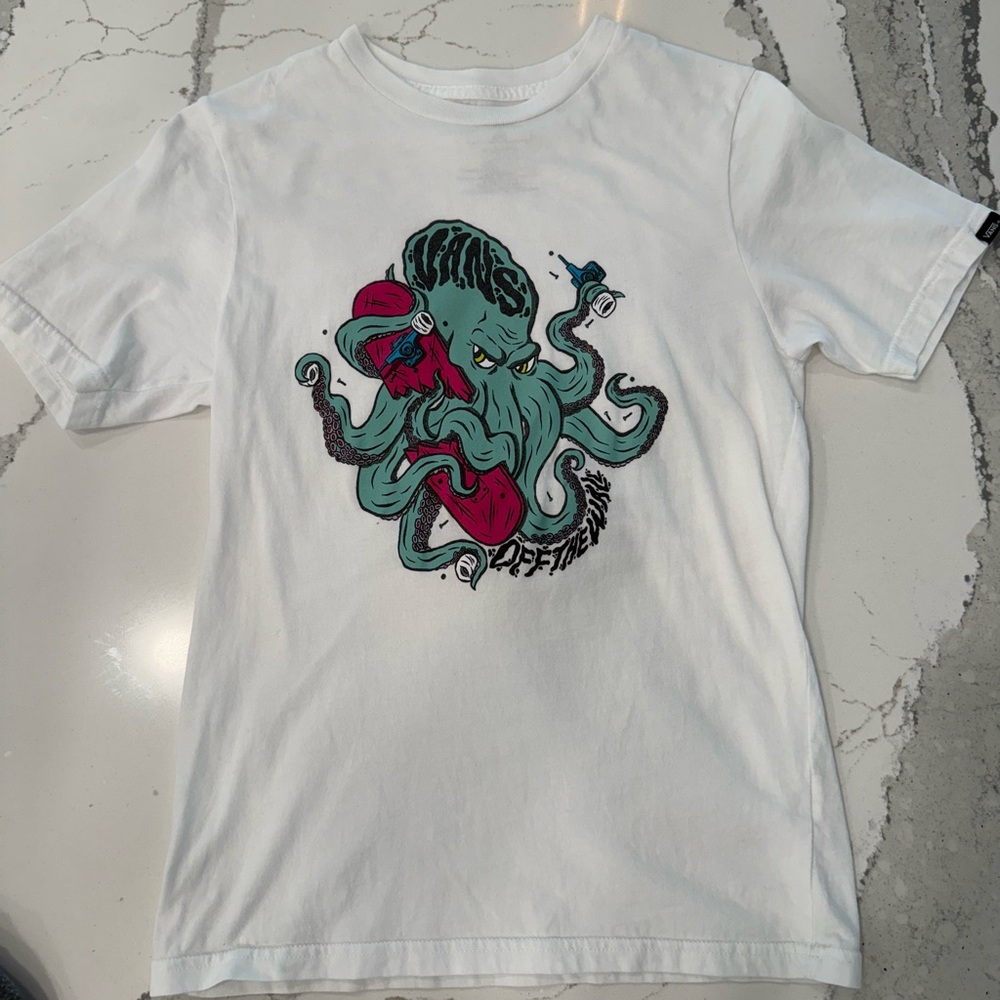 Vans White T-Shirt Boys 8-10